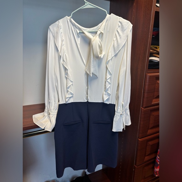 White Ruffled Blouse Romper - Picture 4 of 5